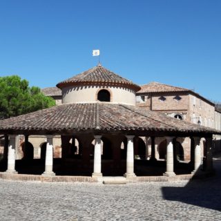 Circular covered market place in Auvillar