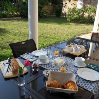 Breakfast table on the terrace