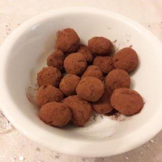 Homemade chocolate truffles